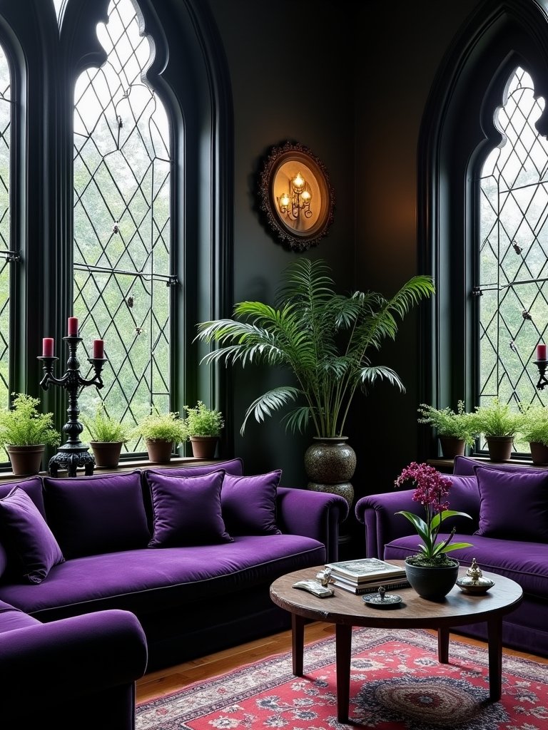 nature enhances gothic decor