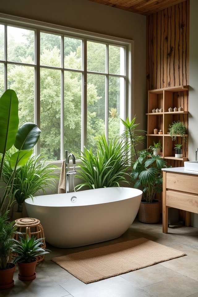 nature inspired bathroom oasis