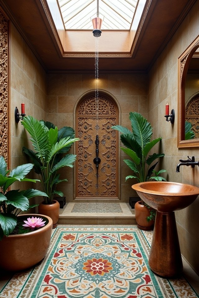 nature inspired bathroom oasis