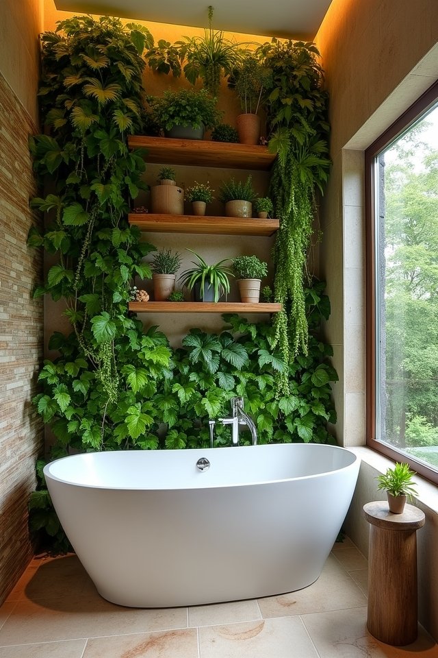 nature inspired bathroom transformation