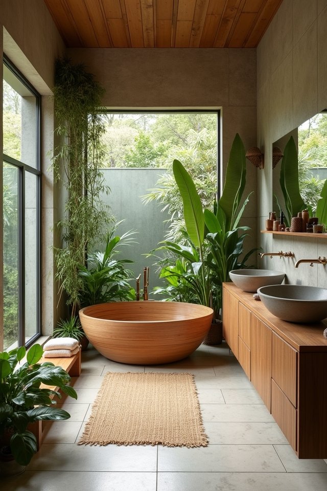nature inspired bathroom transformation