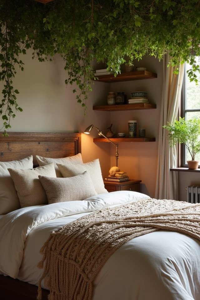nature inspired bedding accents