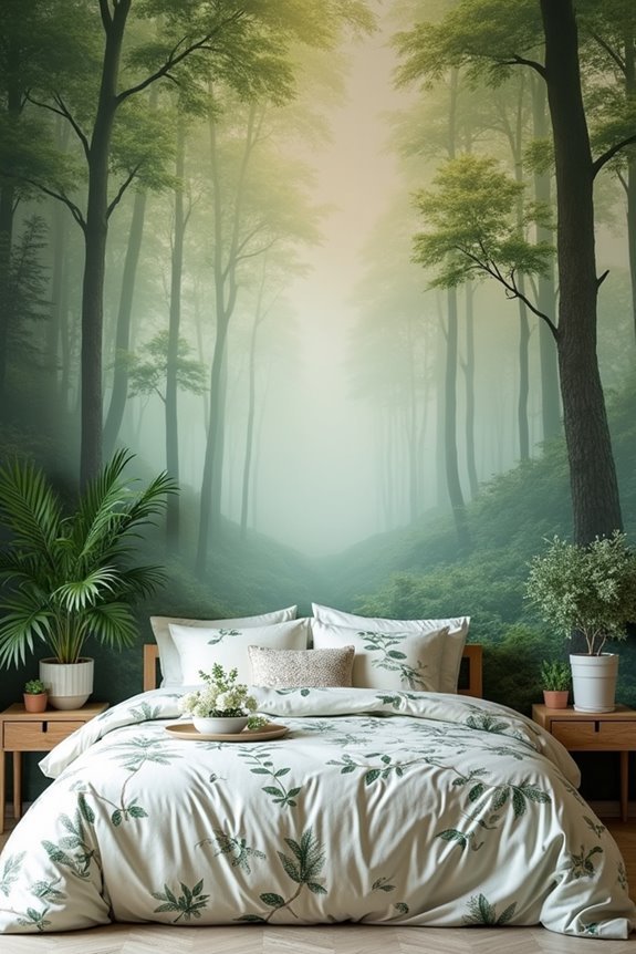 nature inspired bedroom murals