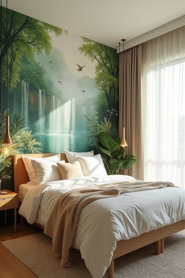 nature inspired calming mural