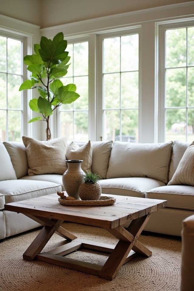 nature inspired cozy living room