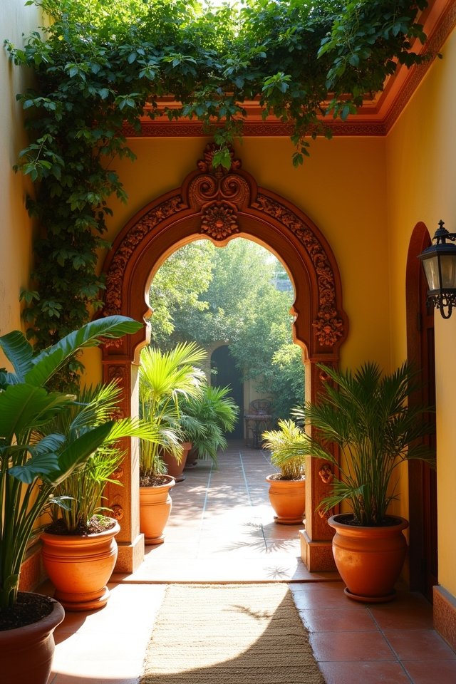 nature inspired entryway transformation
