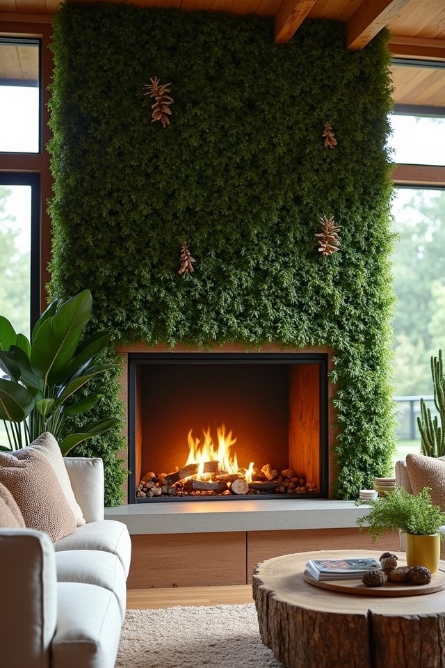nature inspired fireplace design ideas