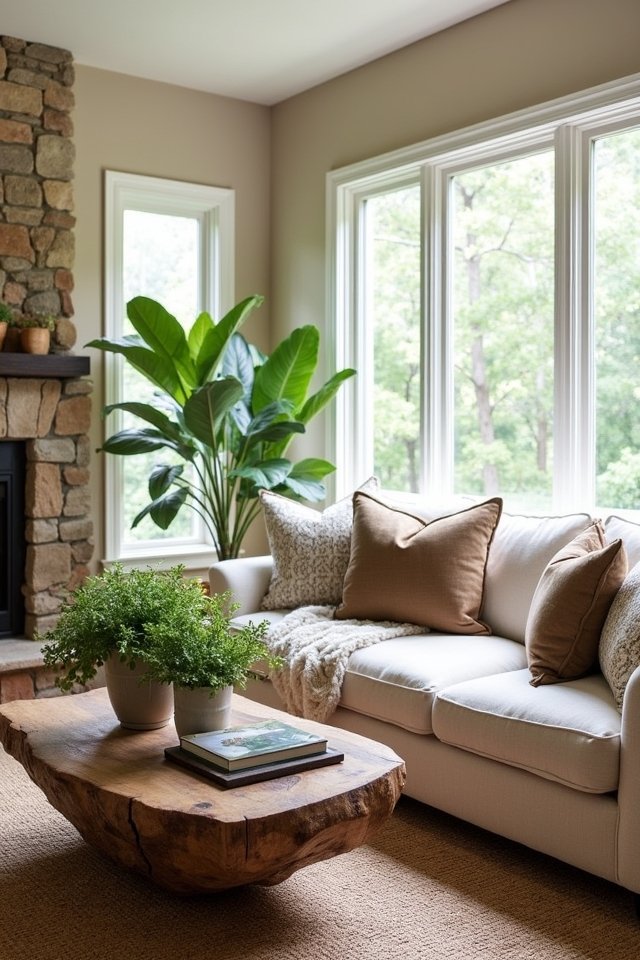 nature inspired living room accents