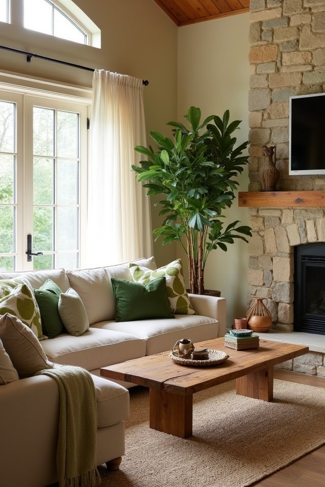 nature inspired living room decor