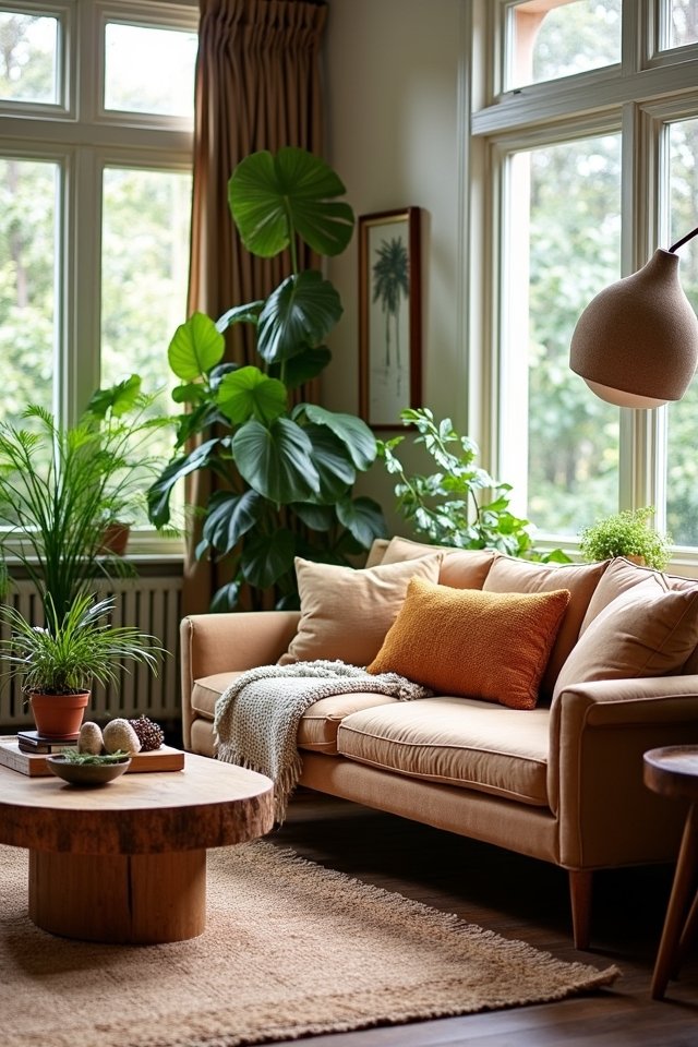 nature inspired living room decor