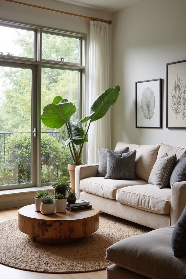 nature inspired living room decor