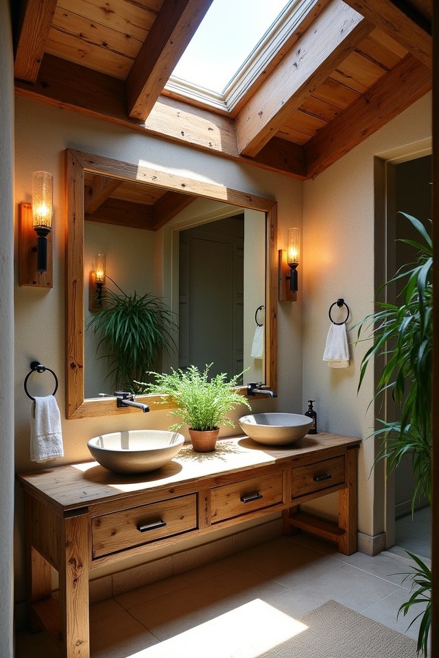 nature inspired wooden accents
