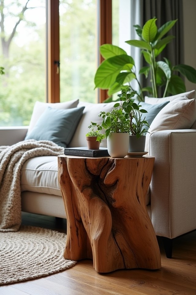 nature inspired wooden tables