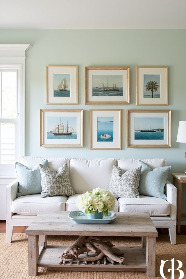 nautical artwork brings beach