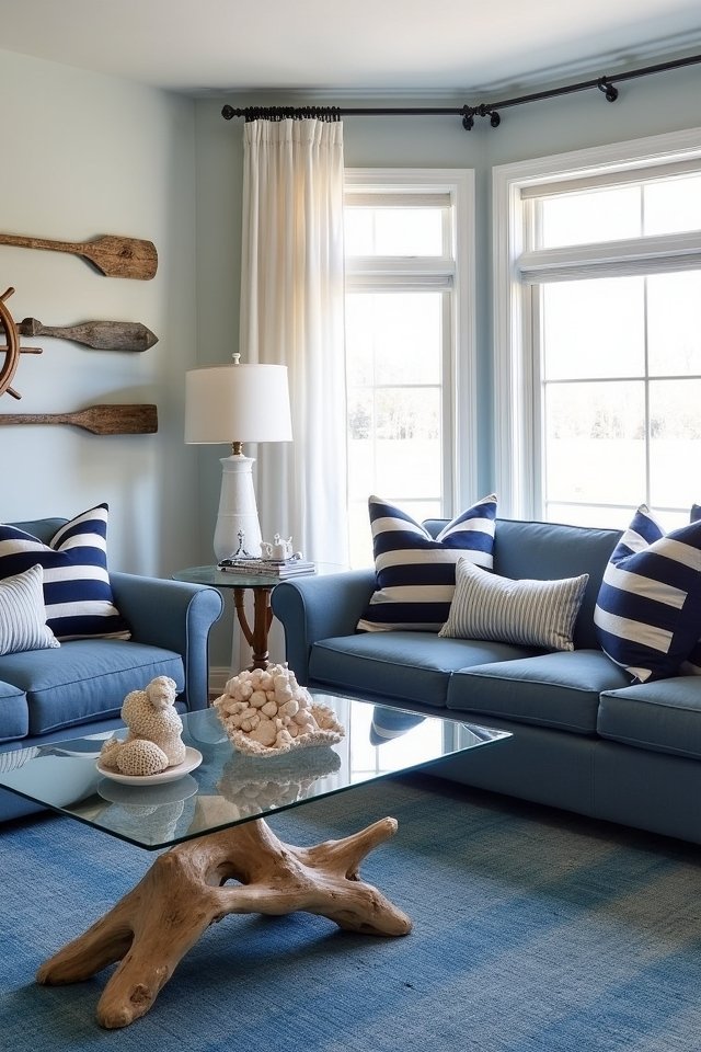 nautical living room transformation