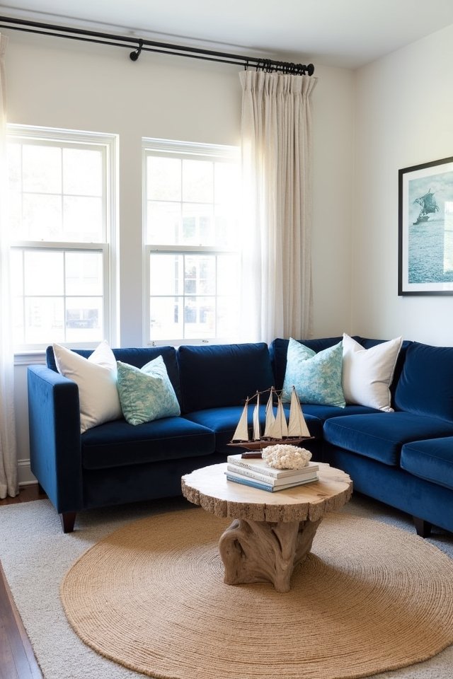 nautical navy blue decor