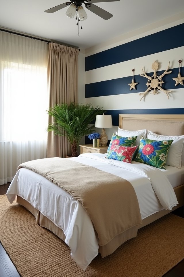 nautical ocean inspired accent wall