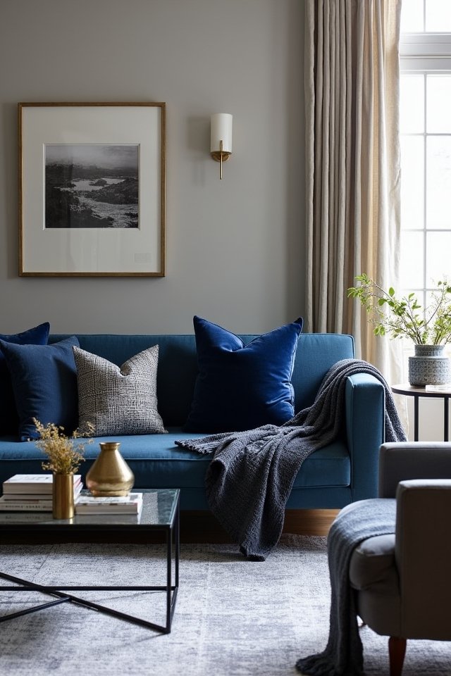 navy and charcoal elegance