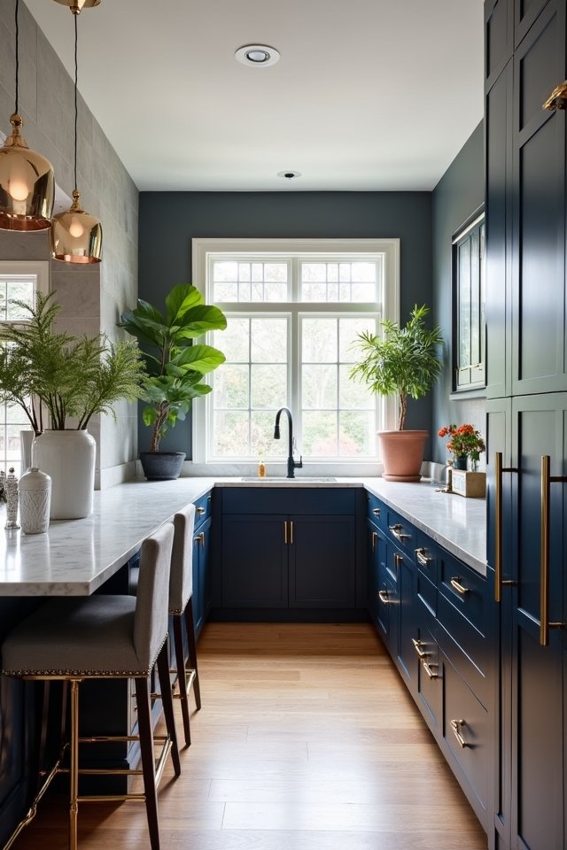 navy and espresso elegance
