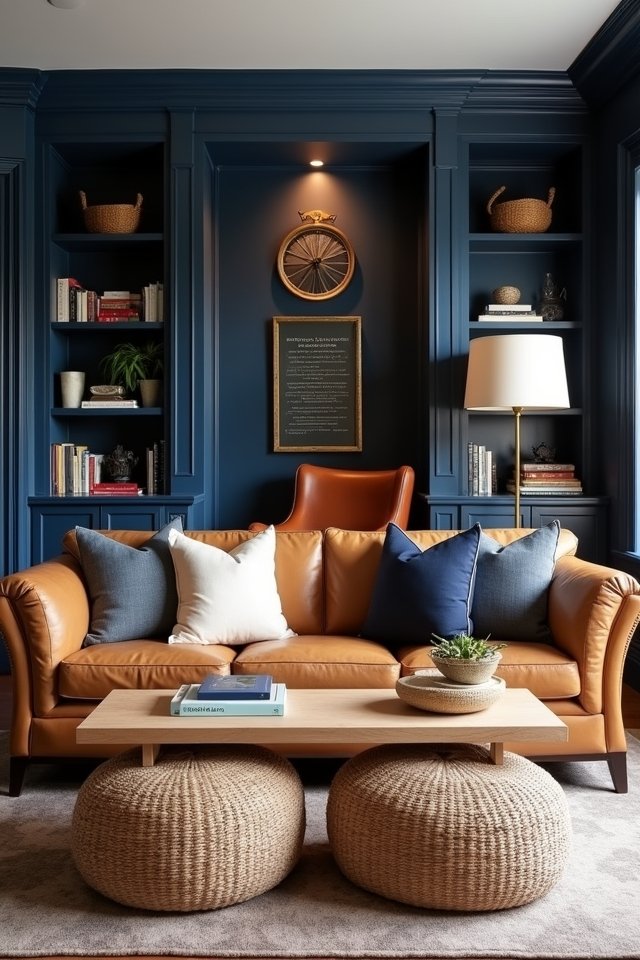 navy and light brown elegance