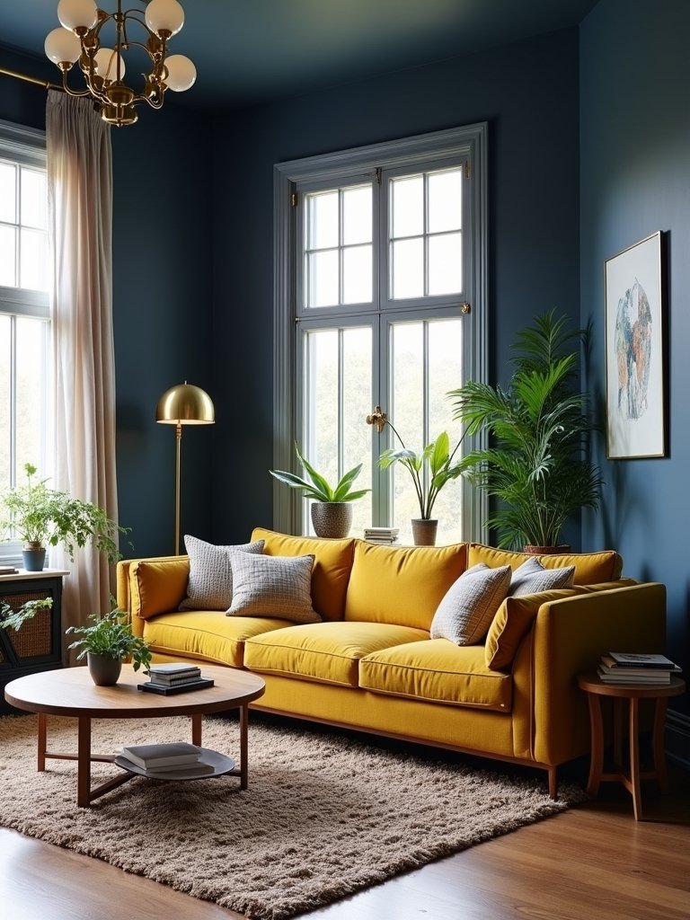 navy and mustard d cor harmony