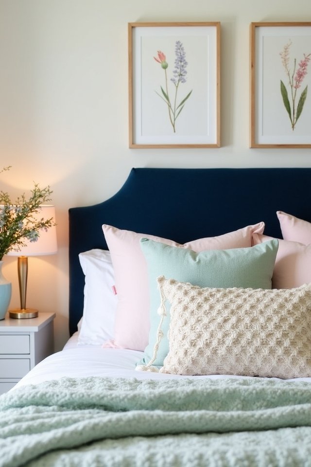 navy and pastel harmony