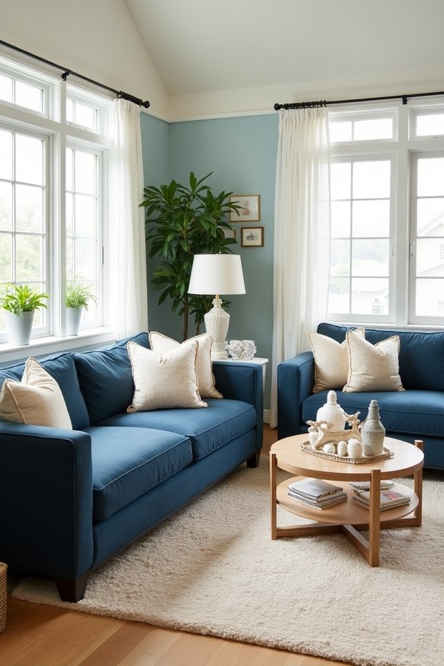 navy and soft neutrals