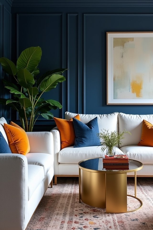 navy blue cozy elegance