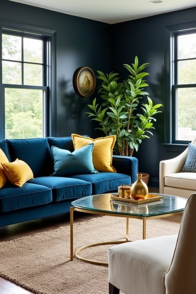 navy blue creates warmth
