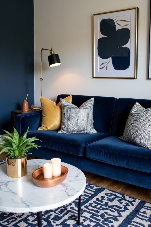 navy blue decor accessories