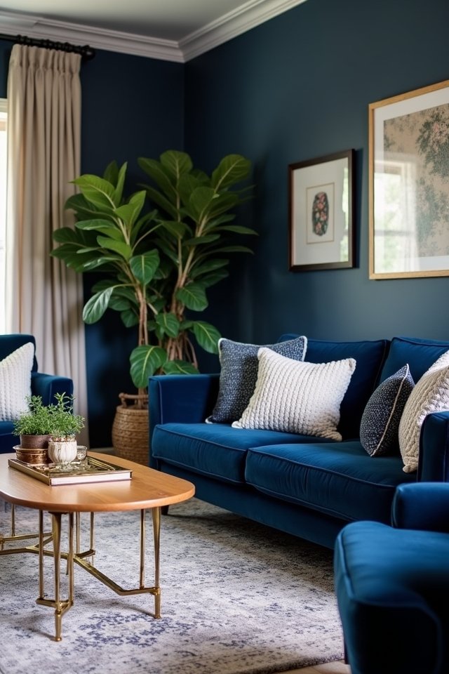navy blue furniture elegance