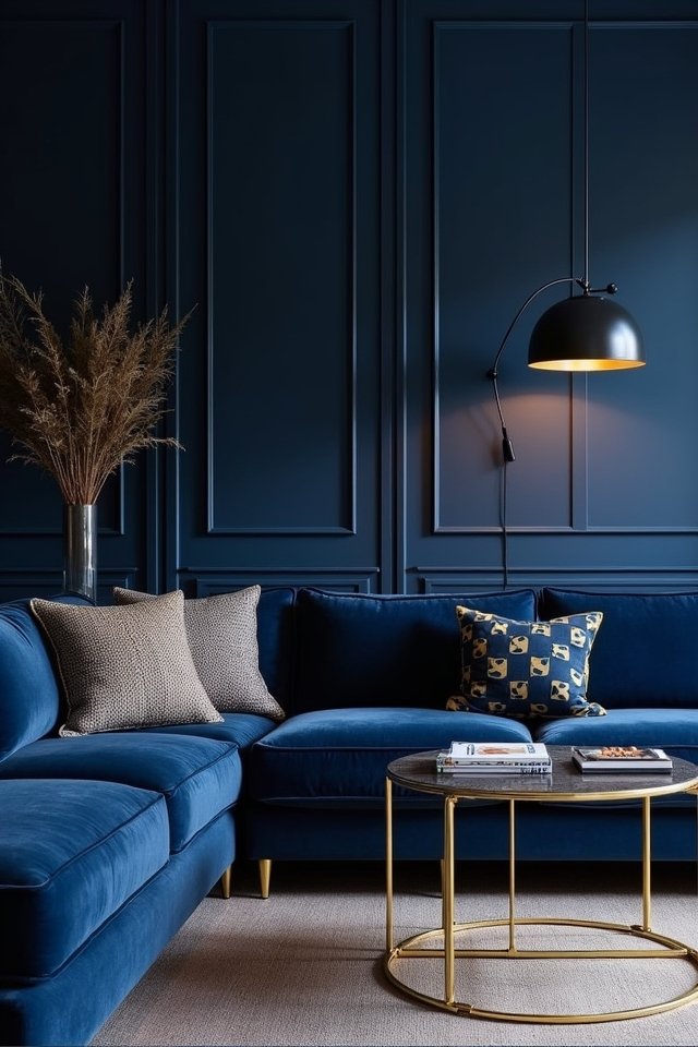 navy blue lighting transformation