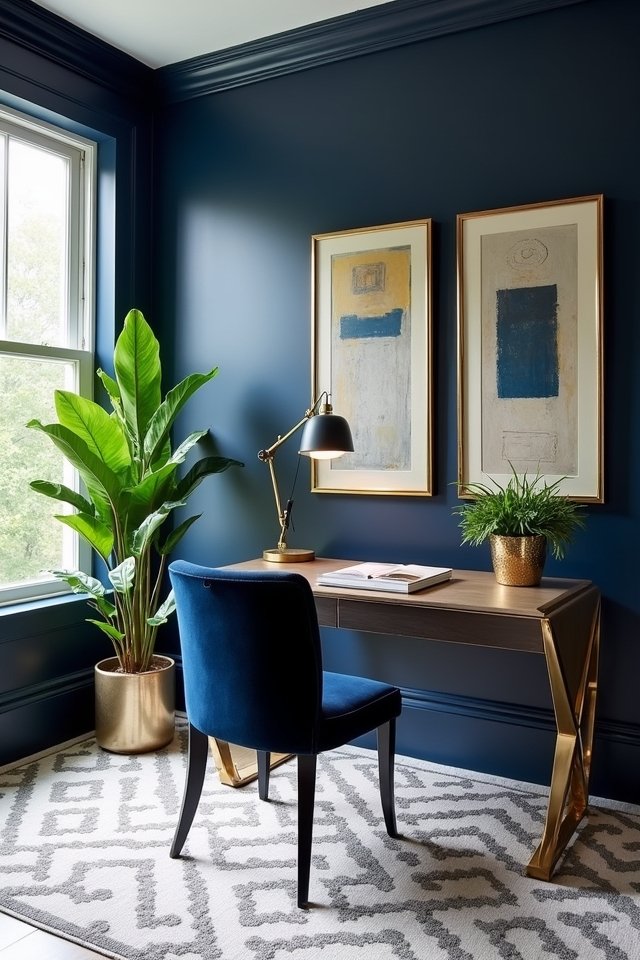 navy blue office inspiration
