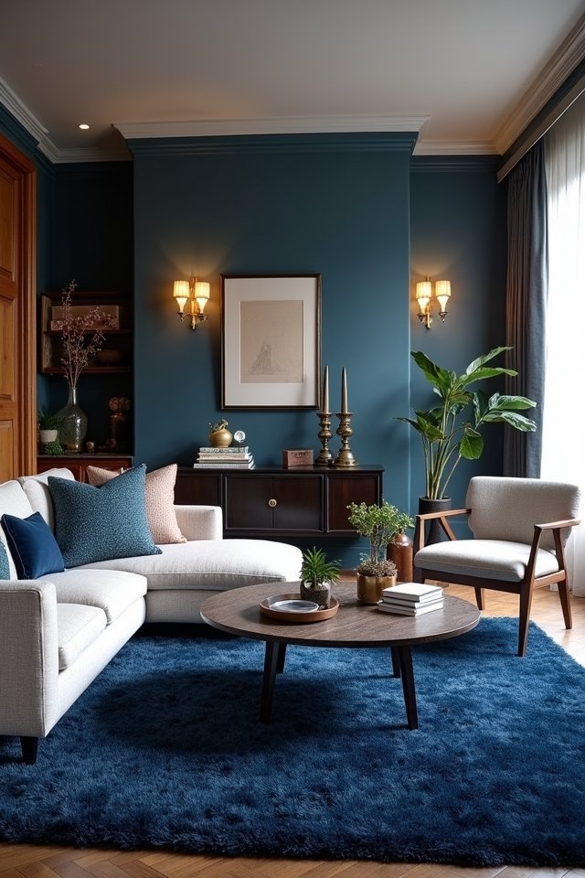 navy blue rug elegance