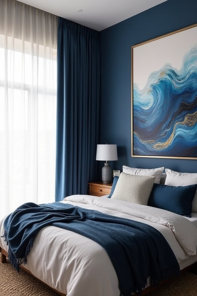 navy inspired artistic wall decor