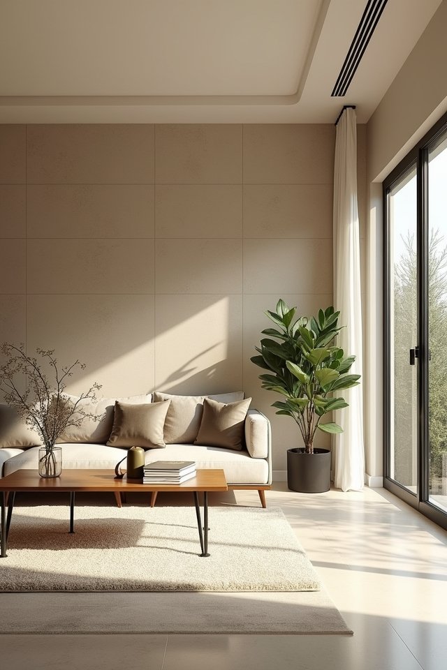 neutral patterned tile elegance