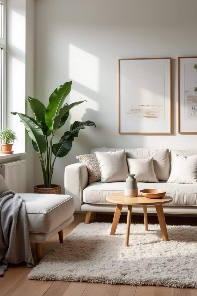 neutral scandinavian living room