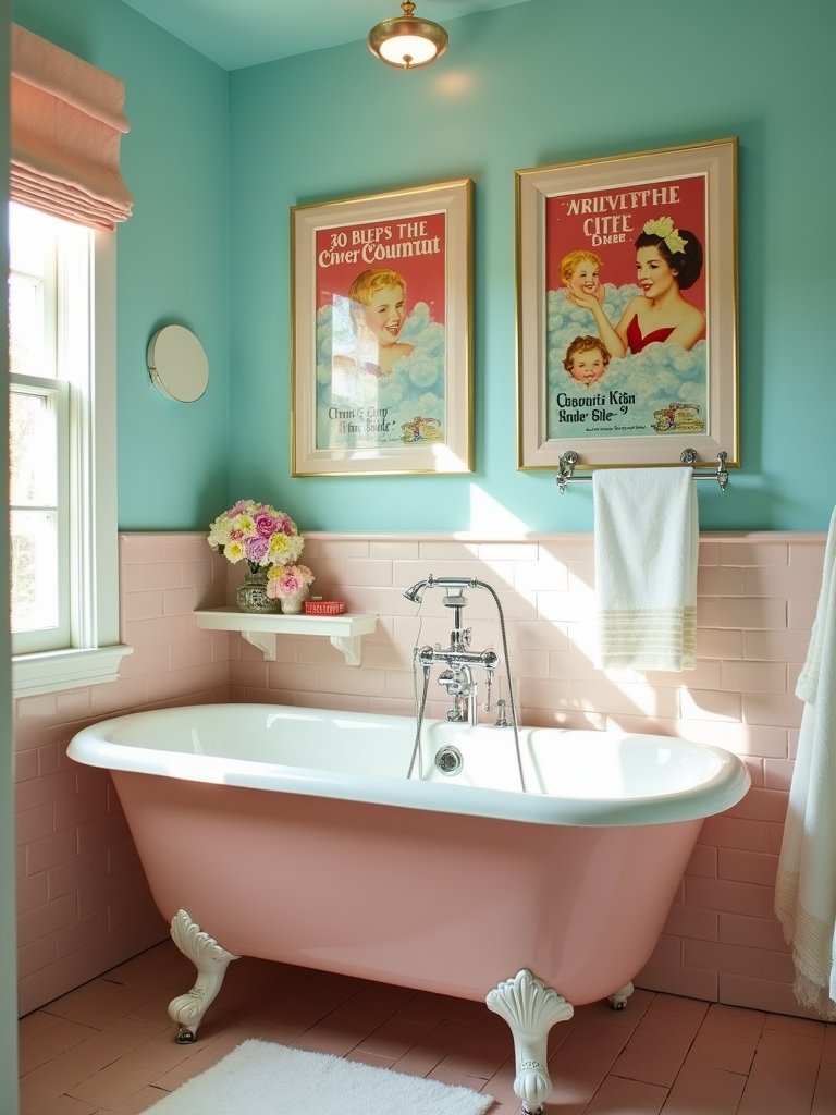 nostalgic bathroom decor ads
