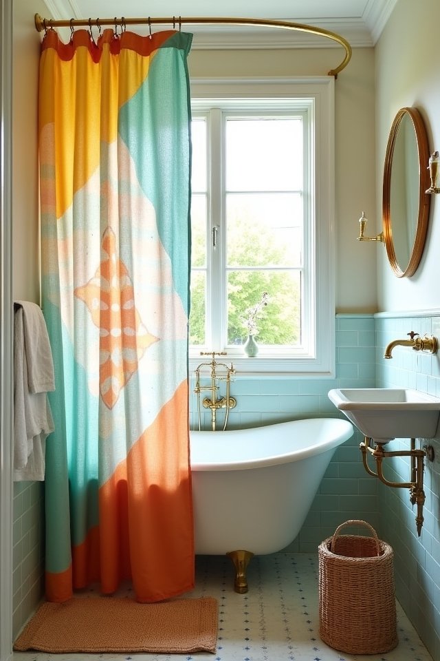 nostalgic retro bathroom graphics