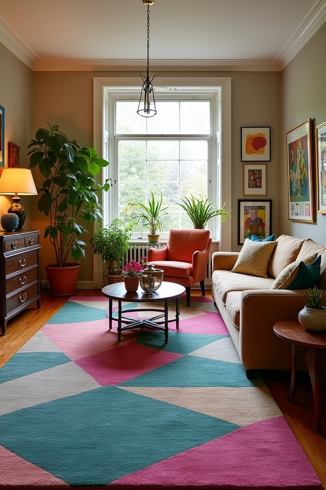 nostalgic vibrant statement rugs