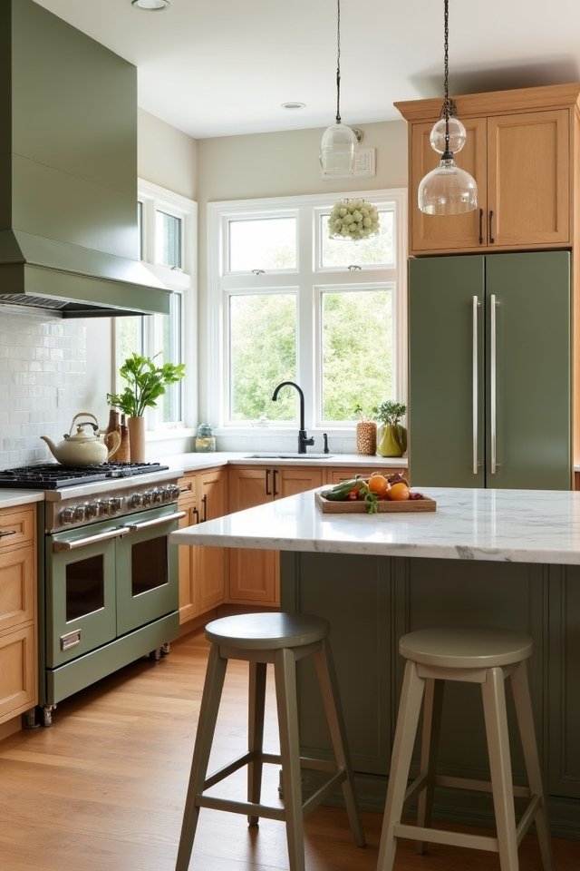 olive green kitchen appliances
