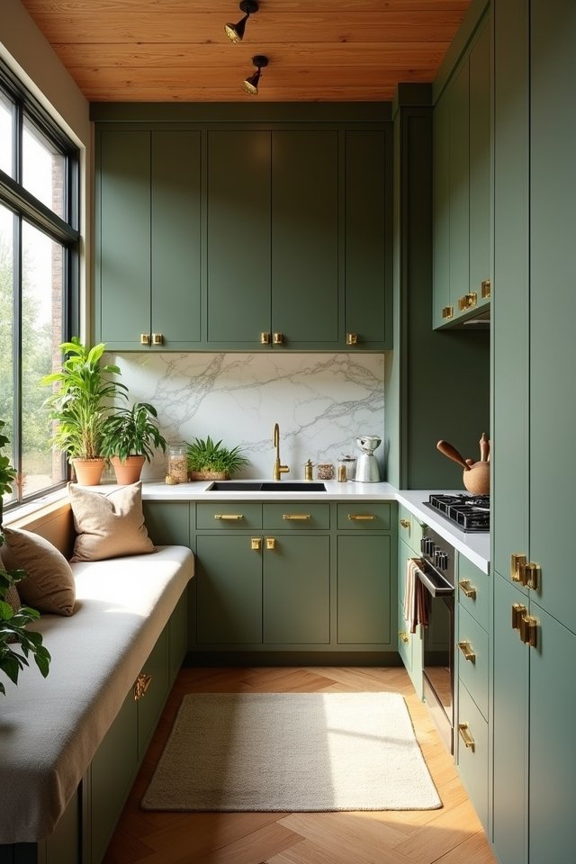 olive green kitchen elegance