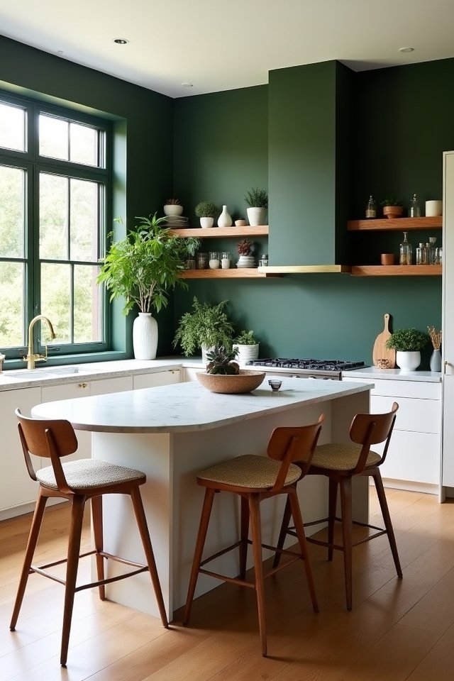 olive green kitchen makeover