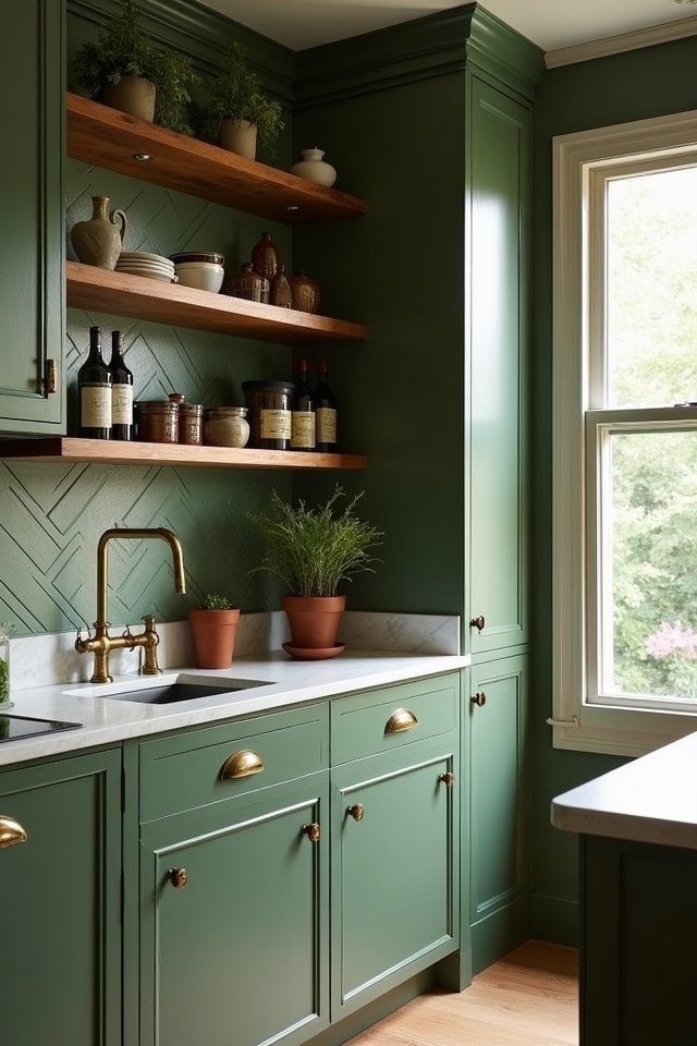 olive green kitchen transformation