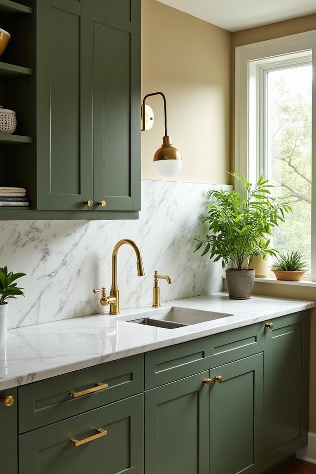 olive green meets metallics