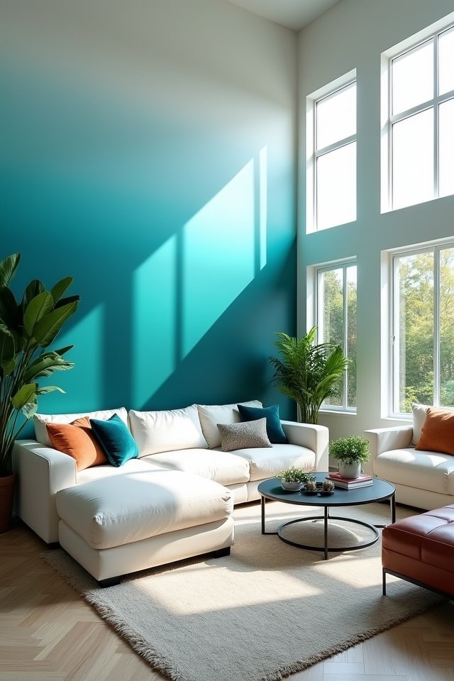 ombre gradient wall technique