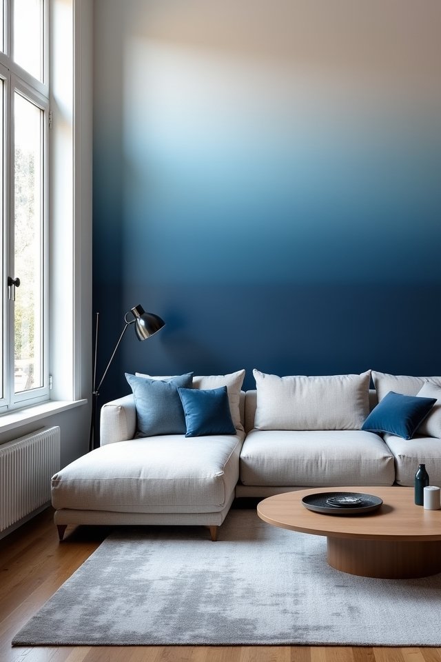 ombre wall color blending