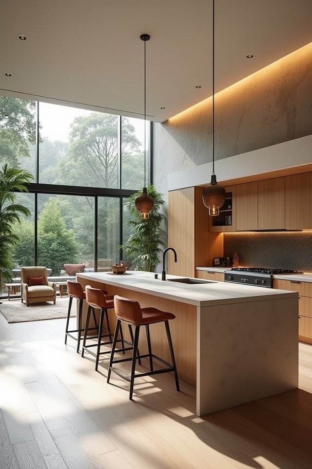 open airy connected living