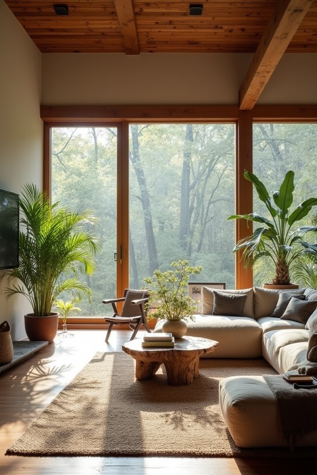 open and airy living room