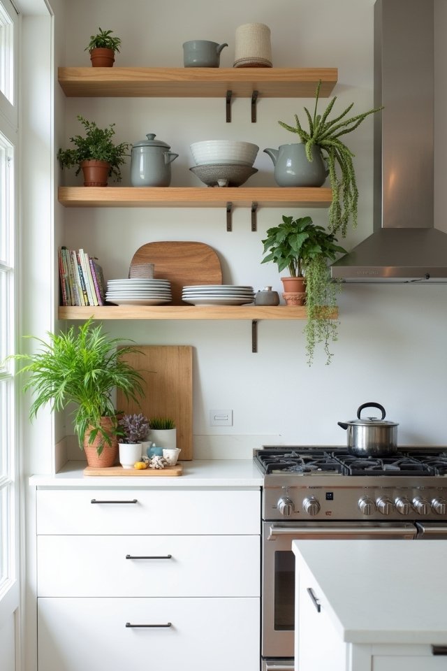 open shelf kitchen organization charm